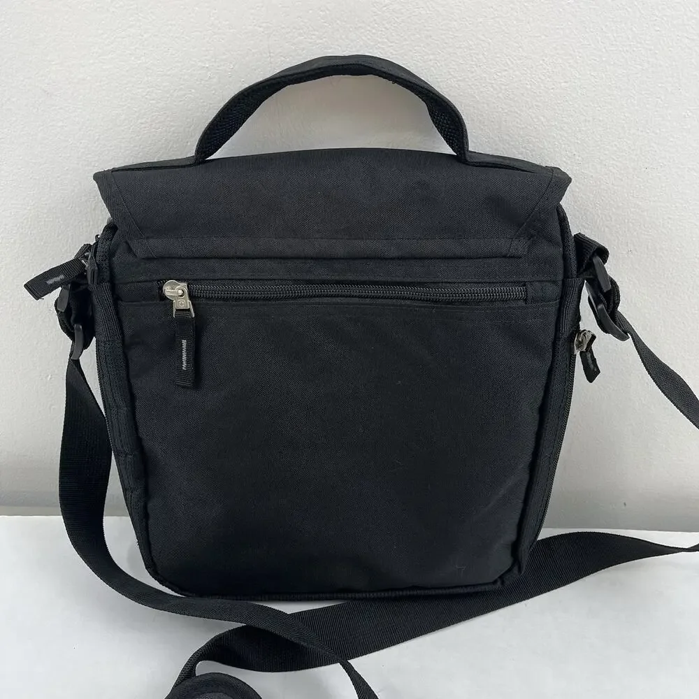 SwissGear Black Messenger Crossbody Bag Shoulder Laptop Tablet Travel Organizer